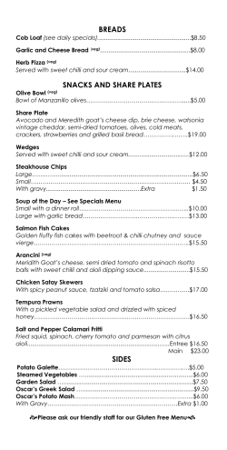 breads snacks and share plates sides