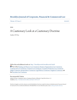 A Cautionary Look at a Cautionary Doctrine