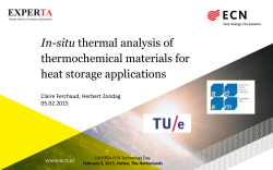 In-situ thermal analysis of thermochemical materials for heat storage