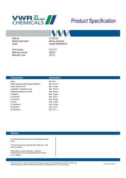 Product Specification