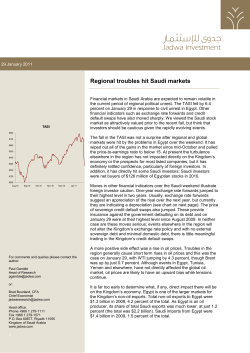 Regional troubles hit Saudi markets
