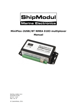 MiniPlex-2USB/BT NMEA 0183 multiplexer Manual