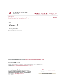 Afterword - Mitchell Hamline Open Access