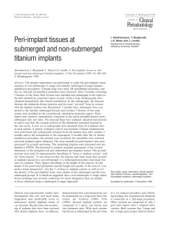 Peri-implant tissues at submerged and non