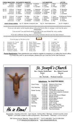 Easter Sunday - St Joseph`s, Belleville