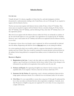 Selective Service - Gilbert Christian Schools
