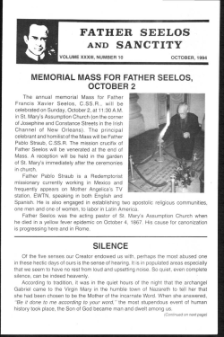 father seelos and sanctity