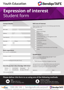 Expression of interest Student form
