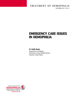 emergency care issues in hemophilia - IIS Windows Server