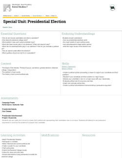 Special Unit: Presidential Election