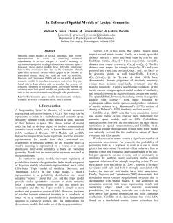 In Defense of Spatial Models of Lexical Semantics