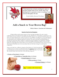 Add a Snack to Your Brown Bag!