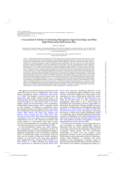 A Generalized K Statistic for Estimating Phylogenetic Signal from