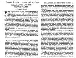 cuba, castro and the united states