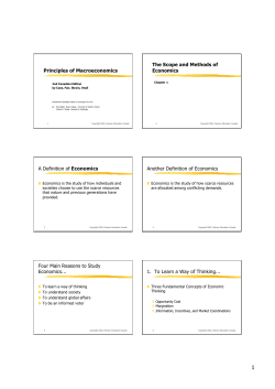 Principles of Macroeconomics The Scope and