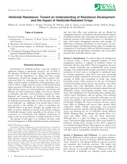 Herbicide Resistance: Toward an Understanding of