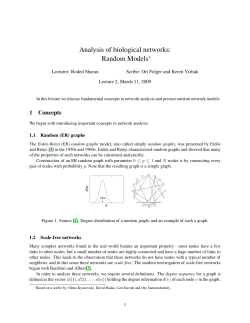 Network measures and random network models