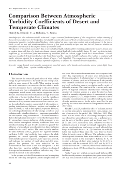Comparison Between Atmospheric Turbidity Coefficients of Desert