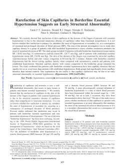 Rarefaction of Skin Capillaries in Borderline Essential Hypertension