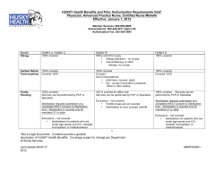 HUSKY Health Program | Physician Benefit Grid