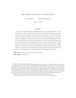 Know When to Fold `Em: The Grit Factor