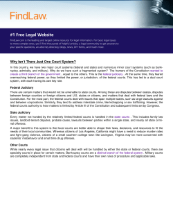 Why Isn`t There Just One Court System?