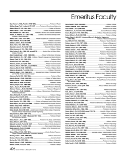 Emeritus Faculty