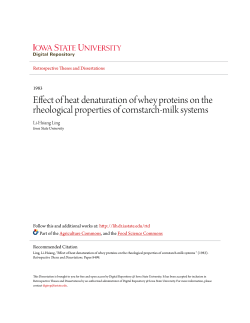 Effect of heat denaturation of whey proteins on the rheological