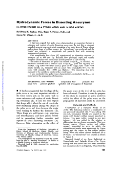 Hydrodynamic Forces in Dissecting Aneurysms