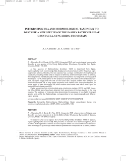 integrating dna and morphological taxonomy to describe a new
