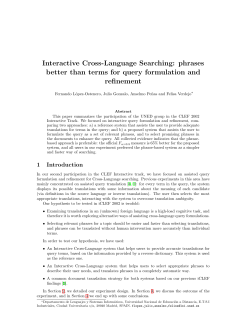 Interactive Cross-Language Searching: phrases