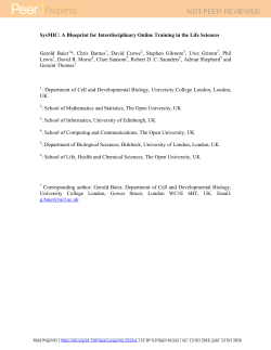 A Blueprint for interdisciplinary online training in the life sciences