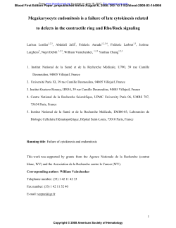 Megakaryocyte endomitosis is a failure of late cytokinesis related to