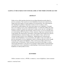 Gazing at the Stars is not Enough, Look at the Word Construals Too