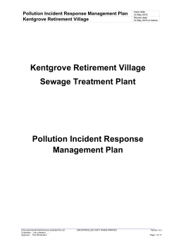 Kentgrove Retirement Village Sewage Treatment Plant Pollution