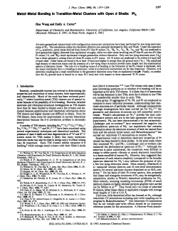 Metal-Metal Bonding in Transition-Metal Clusters with Open d Shells