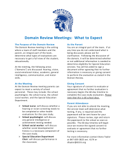 Domain Review Meetings: What to Expect