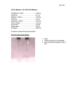 ATCC Medium: 341 CHU #10 Medium Ca(NO3)2 x 4H2O