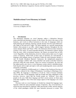 Multidirectional Vowel Harmony in Esimbi