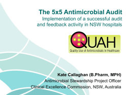 The 5x5 Antimicrobial Audit - Clinical Excellence Commission