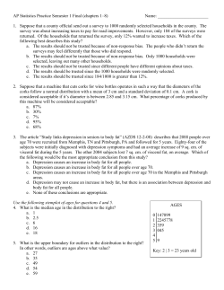 Practice Sem 1 Stats Final Chaps 1 8 Practice Sem 1