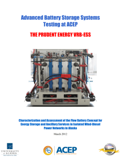 ACEP VRB Testing Report - Alaska Center for Energy and Power