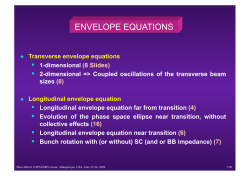 envelope equations