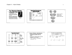 1 Chapter 9 &mdash; Hybrid Orbitals