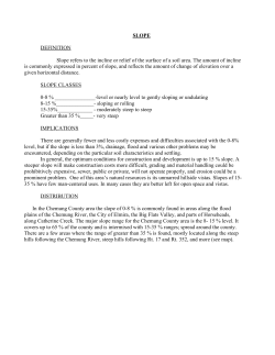 SLOPE DEFINITION Slope refers to the incline or relief of the surface