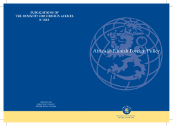 Africa in Finnish Foreign Policy