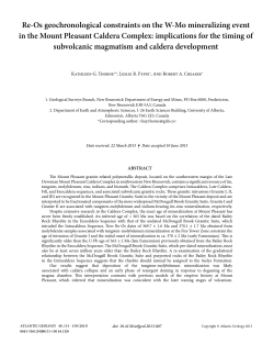Re-Os geochronological constraints on the W