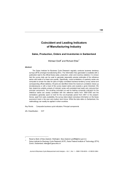 Coincident and Leading Indicators of Manufacturing