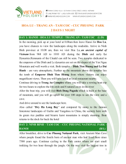 hoa lu - trang an trang an - tam coc