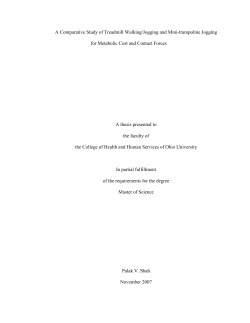 A Comparative Study of Treadmill Walking/Jogging and Mini